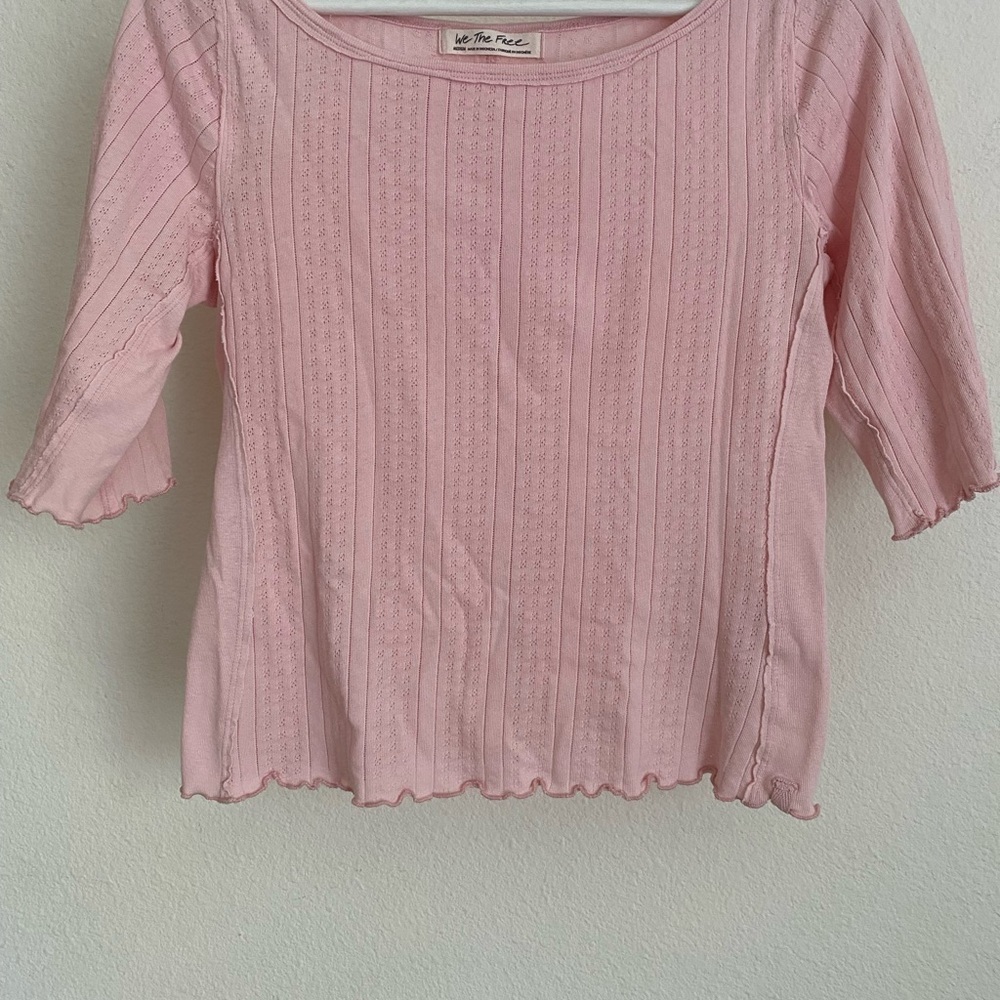 Free People We The Free Sweet and Salty Top Pink Lotus M